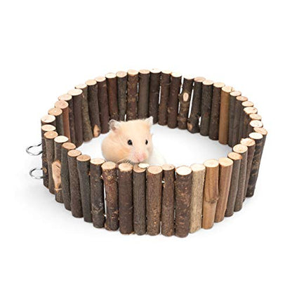 Niteangel Hamster Suspension Bridge Toy - Long Climbing Wooden Ladder for Hamsters Mice Mouse Gerbils Sugar Glider Rat and Other Small Animals (25.6L x 2.8W) - size: 25.6L x 2.8W