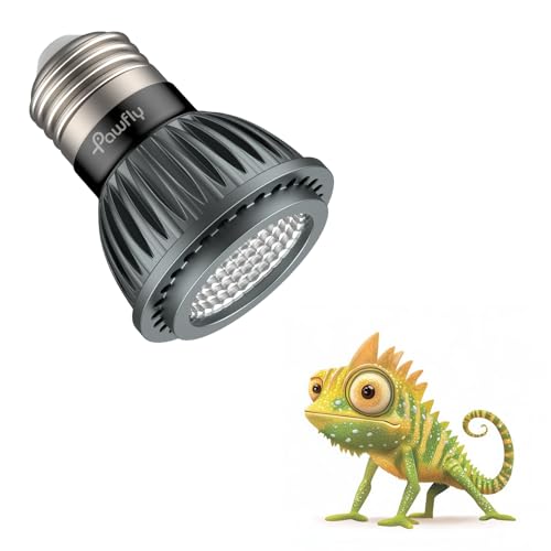 Pawfly UVB Light for Reptiles, 3 W 10.0 UVB Bulb, Desert Reptile UVA UVB Lamp for Calcium & Vitamin D3 Synthesis, High Intensity LED Lamp for Bearded Dragon, Tortoise & Lizard - size: 3 W 10.0 UVB