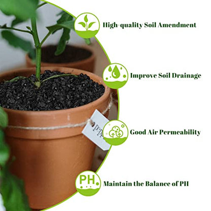 Legigo 3.5oz Premium Sphagnum Moss Potting Mix & 4QT Horticultural Charcoal for Plants- Plant Soil Amendment for Planting Gardening