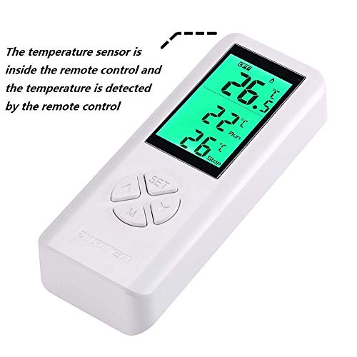 DIGITEN Wireless Thermostat Plug in Digital Temperature Controller Outlet Programmable Thermostat with Build-in Temperature Sensor Remote Control Greenhouse Thermostat Outlet Plug for Heater - style: 1.Temperature is detected by the Remote.