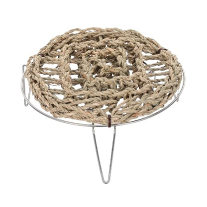 Bearded Dragon Bed Large 7.3" Woven Reptile Hammock with Metal Legs Elevated Reptile Basking Platform Space-Saving Removable Lounger Habitat Decor