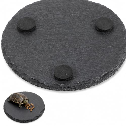 Slate for Reptiles Reptile Basking Platform 3.9Inch Turtle Basking Platform Bearded Dragon Slate Basking-Platforms Bearded Dragon Accessories for Lizards, Chameleons, Geckos, Turtles, Reptile