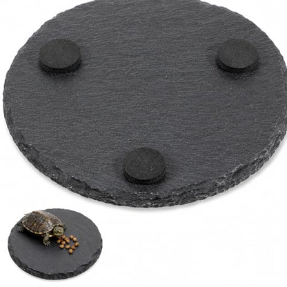 Slate for Reptiles Reptile Basking Platform 3.9Inch Turtle Basking Platform Bearded Dragon Slate Basking-Platforms Bearded Dragon Accessories for Lizards, Chameleons, Geckos, Turtles, Reptile
