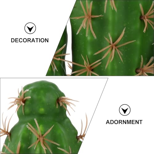 Levemolo 2 Pcs Artificial Succulent Cactus Plants for Reptile Tank Landscape Decor, Terrarium Pet Box Ornament, Sturdy Plastic Material for Habitat Decoration