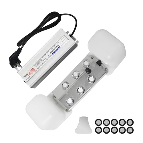 Ultrasonic Mist Maker 6 Head Mist Maker Fogger 5000ml/H Ultrasonic Mister Fogger 200W Atomizer Pond Fogger IP67 Waterproof Fog Mist Machine with Float for Garden Rockery Halloween Decor (6 Heads) - color: 6 Heads