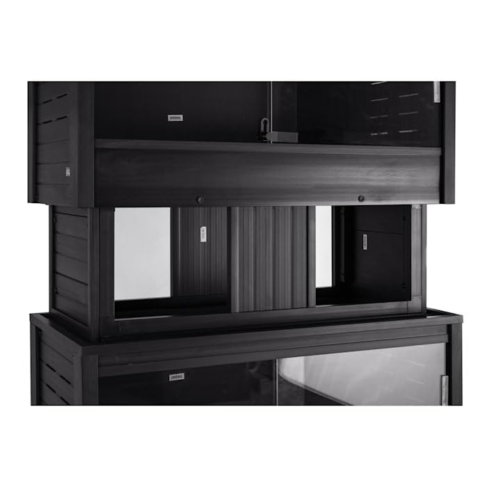 New Age Pet ECOFLEX Mojave Reptile Habitat Stacker, Medium, 36", Black