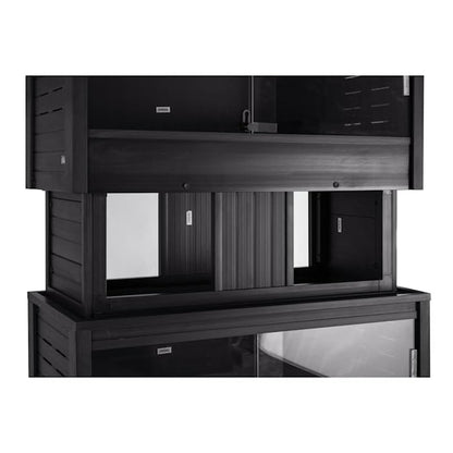 New Age Pet ECOFLEX Mojave Reptile Habitat Stacker, Medium, 36", Black