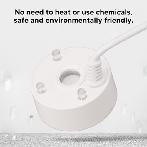 Usb Fogger With 4 Led Lights For And Fountains, Water Atomizer Humidifier (White) - color: White
