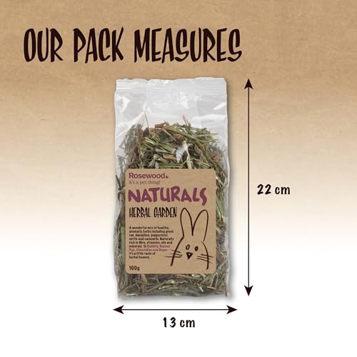 Rosewood Pet 1 Pouch Herbal Garden Food For Small Animals, 100G