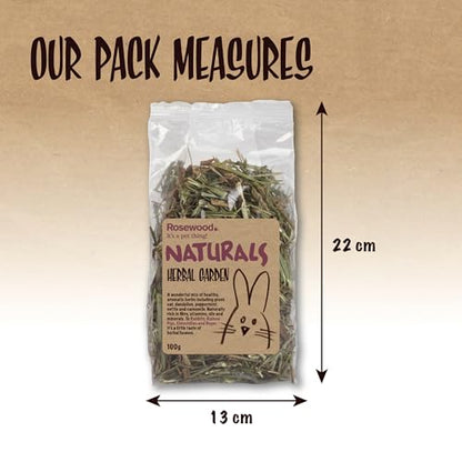 Rosewood Pet 1 Pouch Herbal Garden Food For Small Animals, 100G