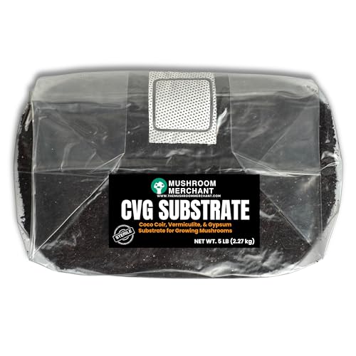 CVG Substrate (5 lb) – Pre-Sterilized Coco Coir, Vermiculite & Gypsum – Ready-to-Use Bulk Mushroom Substrate