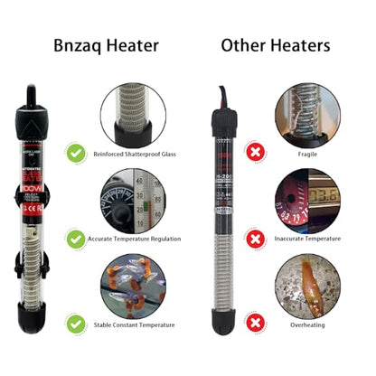 Fish Tank Aquarium Heater - Adjustable Temperature Submersible Thermostat Heater,25W/50W/100W/150W/200W/300W - size: 200W