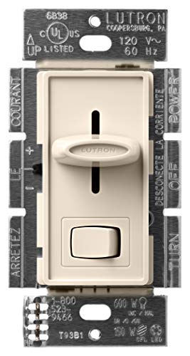 Lutron Skylark LED+ Dimmer Switch for Dimmable LED, Lutron Dimmer Switch For Halogen and Incandescent Bulbs, 150W/Single-Pole or 3-Way, SCL-153P-LA, Light Almond - color: Light Almond