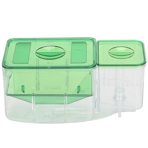 Fish Breeder Box for Aquarium — Double Chamber Hang-On Fry Isolation Box for Betta, Guppy & Livebearers | Feeding Hole | Clear View | Fits Most Fish Tanks