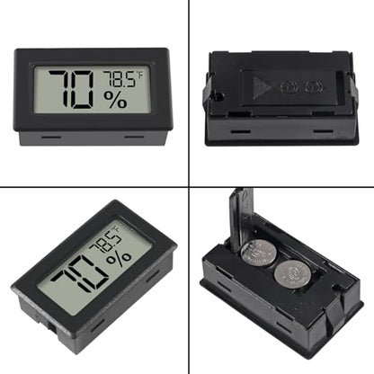 12 Pack Mini Hygrometer Indoor Humidity Meter Hygrometer Thermometers Humidity Meters Gauge Hygrometer Mini Digital Thermometer Hygrometer with Fahrenheit (℉) for Humidors, Greenhouse, Garden - color: 12PCS
