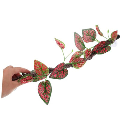 UPKOCH Reptile Climbing Branch Decor: Jungle Vine with Suction Cup Bendable Terrarium Plant for Bearded Dragon Gecko Frogs Snake Chameleons Cage Accessories