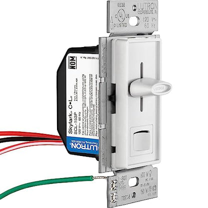 Lutron Skylark LED+ Dimmer Switch for Dimmable LED, Lutron Dimmer Switch For Halogen and Incandescent Bulbs, 150W/Single-Pole or 3-Way, SCL-153P-AL, Almond - color: Almond
