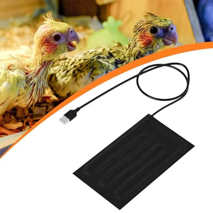 Reptile Heating Pad Electric Warming Blanket Pet Sleeping Pad Waterproof USB Plug Suitable for pet Terrarium Indoor breeding Gift Giving, Style A