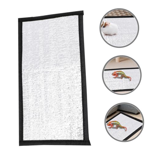 WOONEKY Reptile Heating Pad Reflective Insulation Film 20W Terrarium Heater Mat for Snakes Lizards and Turtles Waterproof and Energy Efficient Accessory - size: 30.00X16.00X0.10CM