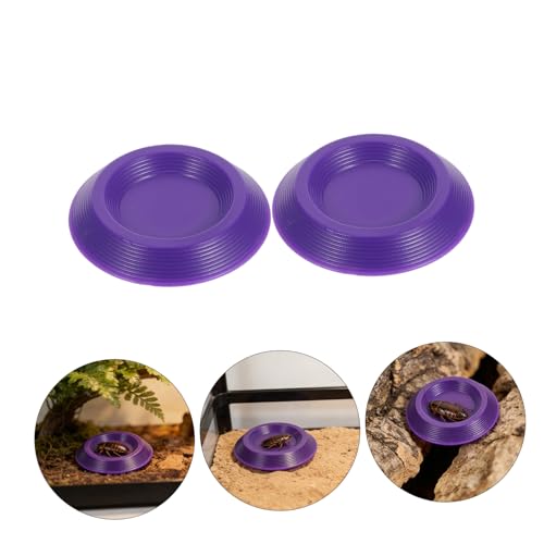 12pcs Reptile Feeding Bowls Lightweight Plastic Feeding Dish for Lizards and Reptiles Escape Proof Design for Home Use and Transporting