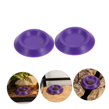 12pcs Reptile Feeding Bowls Lightweight Plastic Feeding Dish for Lizards and Reptiles Escape Proof Design for Home Use and Transporting