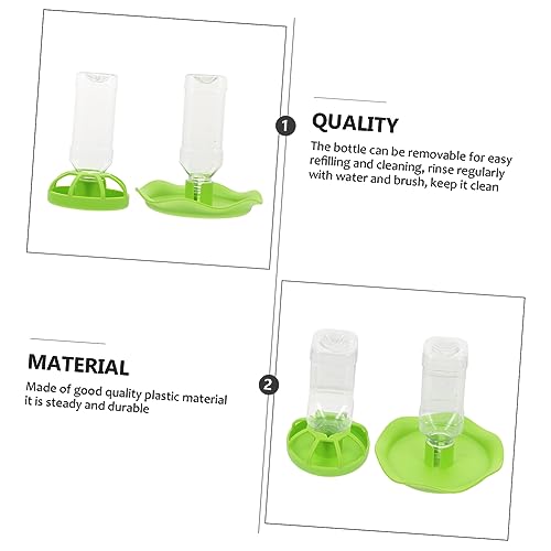 2sets Reptile Water Feeders Tortoise Food Bowl Bearded Dragon Iguana Lizard Accessories