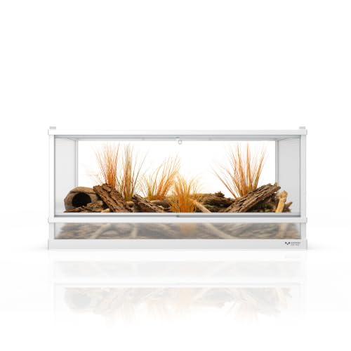 70 Gallon Reptile Tank, Reptile Enclosure for Easy Maintenance, Top Screen Ventilation & Glass Sliding Door 38''x24''x18'' - size: 38x24x18'' 70 Gallon