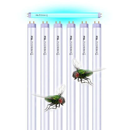 FSL BL T8F10W 365nm UV Black Light 13Inch Tubes 6-Pack for 20W Device | Next‑Generation 365nm Narrow-Spectrum;Widely compatible; Low light attenuation