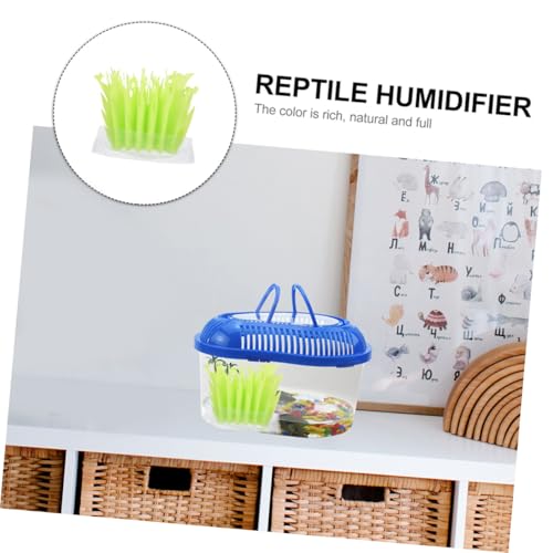VANZACK 2pcs Tortoise Box Humidifier with Realistic Imitation Plants Natural Evaporation for Reptile Tank Landscaping for Maintaining High Humidity Levels