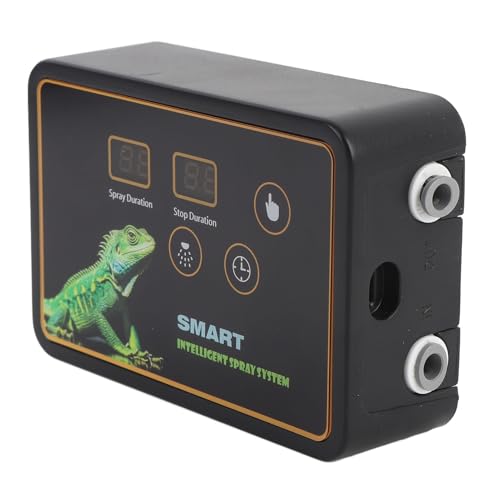 Sorandy Automatic Reptile with Timer, DC 5V Quiet Touch Control Reptile Humidifier Misting System Terrariums Humidifier with Timer 360° Adjustable Nozzles for Care (US Plug)