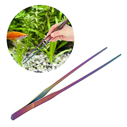 Yinhing Aquarium Tweezers, Long Tweezers Planted Tongs Feeding Tools 27cm Stainless Steel Long Tweezer Feeding Tongs for Aquatic Plants, Reptile, Snakes, Lizards, Feeder (#1) - size: #1, style: #1