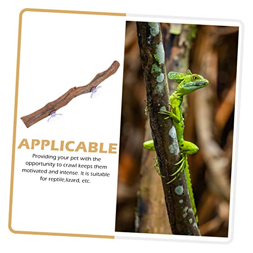 BESTonZON Wooden Tree Branch Reptile Accessory for Bearded Dragons Chameleons and Geckos Natural Climbing Rack for Relief and Exercise Terrarium Decoration