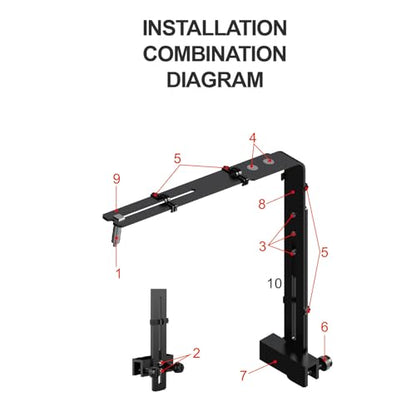 Aquarium Light Riser, Adjustable Professional Aquarium Light Stand, Aluminum Alloy Aquarium Light Holder, Aquarium Lamp Bracket, Fish Tank Lighting Holder for Aquarium LED Light - color: Black