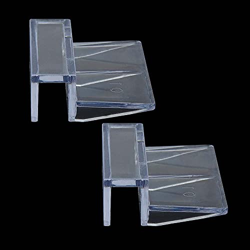 RUIAN Aquarium Glass Cover Clip, 8Pcs Fish Tanks Acrylic Support Holder Aquarium Lid Clips Clamps Clear Universal Lid Clips 10mm