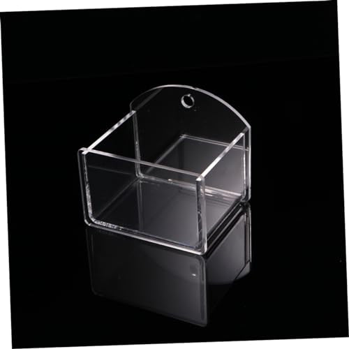 LIOOBO Suction Cup Pet Reptile Feeder Bowl Durable Translucent Water and Food Dish for Lizard Turtle Gecko and Other Reptiles Space Saving Wall Mount Design