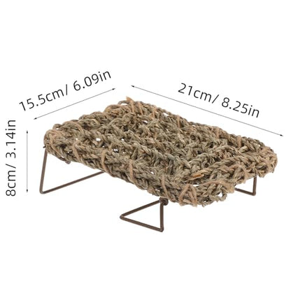 Abaodam Bearded Dragon Hammock: Lizard Hammock Swing Bedding Mat Reptile Basking Platform Bed Habitat for Bearded Dragon Lounger