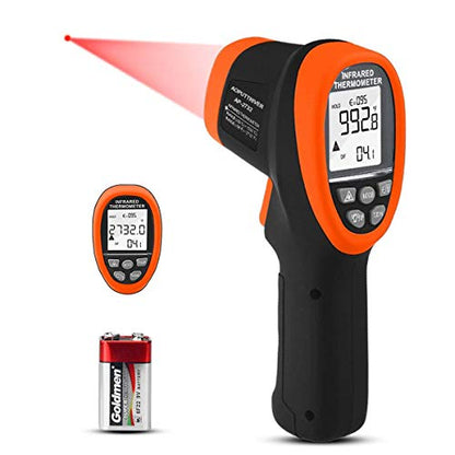 -58℉~2732℉ Industrial Pyrometer,Infrared Thermometer Temperature Gun,30:1 Dual Laser Industrial IR Temperature Gauge,Adjustable Emissivity (NOT for Human Temp Test) - color: AP-2732 Orange