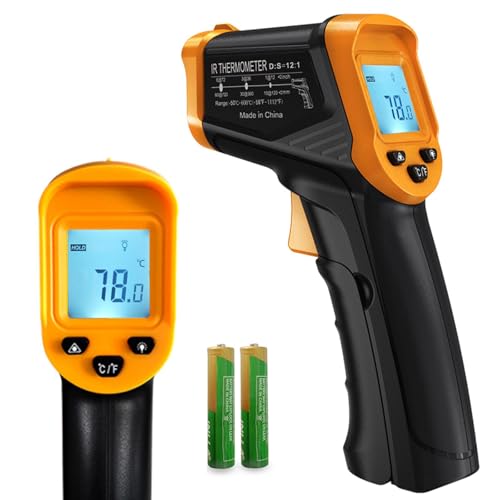 Digital Infrared Thermometer Gun for Cooking,BBQ,Pizza Oven,Ir Thermometer,-58℉~1112℉(-50℃~600℃) Handheld Non Contact Heat Laser Temperature Gun (Not for Human)