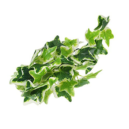 Artificial Reptile Plants Lifelike Hanging Plant with Suction Cup, Suitable for Most Reptiles, Easy to Attach to Fish Tanks (Leaf Vine)
