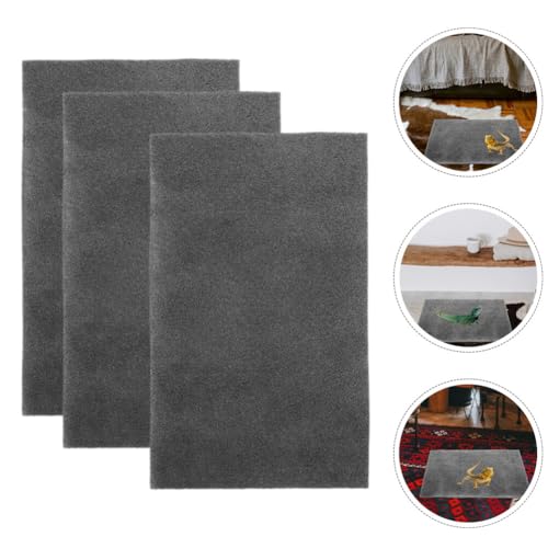 POPETPOP 3pcs Reptile Carpet Mat Polyester Substrate Liner for Bearded Dragon Leopard Gecko Snake Lizard Tortoise Lightweight Washable for Reptile Tanks and Habitats