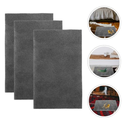 POPETPOP 3pcs Reptile Carpet Mat Polyester Substrate Liner for Bearded Dragon Leopard Gecko Snake Lizard Tortoise Lightweight Washable for Reptile Tanks and Habitats