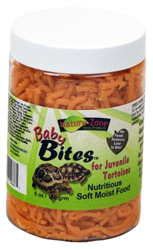 Nature Zone Bites for Baby Tortoises – Shredded, Soft, Moist, Ready-to-Eat Food for Healthy Tortoises (Melon Flavor)