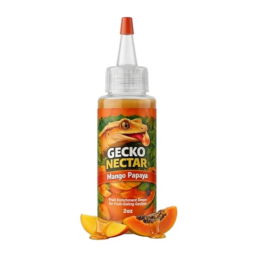 CTWPets Gecko Treat – Liquid Fruit Nectar Drops for Crested Gecko, Day Gecko & Gargoyle Gecko | Treat, Water Additive & CGD Mixer (2oz, Mango Papaya) - size: 2 Fl Oz (Pack of 1)