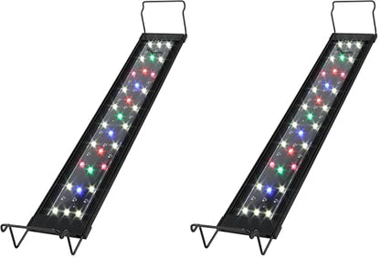 WaterRebirth Aquarium Lights Fish Tank Light 10 20 30 55 Gallon Planted Aquarium LED Light with Switch (18-24") (Pack of 2) - size: 18-24" (Pack of 2)