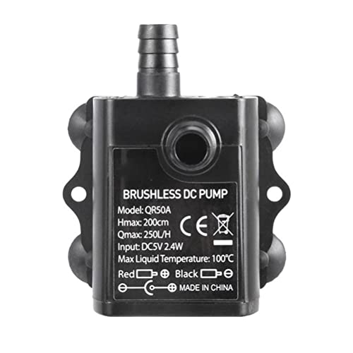 Mini Ultra Quiet Submersible Pump, USB Fountain Water Pump, DC 5V 250LH, Garden Pond Aquarium Water for Fish Tank Hydroponics