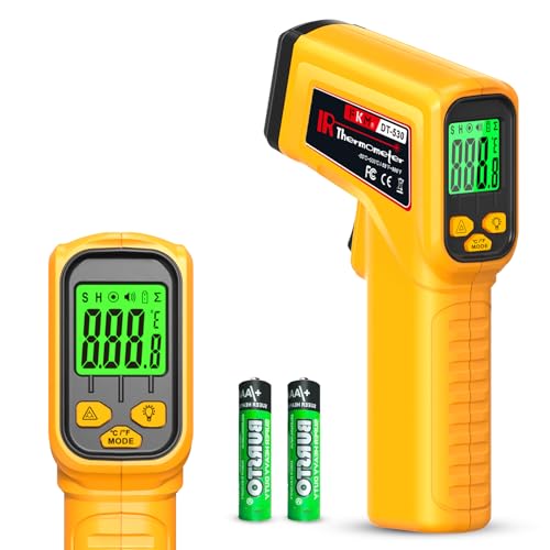 FKM Infrared Thermometer Gun Non-Contact Laser Temperature Gun,-58°F~986°F(-50°C~530°C) AdjustableEmissivity,Digital Thermometer Gun for Cooking,Oven,Griddle,Automotive,HVAC,Industrial,Not for Human - style: -58°F~986°F (-50°C~530°C)