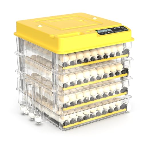 288 Egg Incubator for Hatching Eggs, Fully Automatic Egg Incubator with Auto Temp/Water/Turning, for Chicken Duck Goose Quail Pigeon Turtle Eggs, Humidity Control by Bottles, 362° View Clear Window - color: 288-eggs