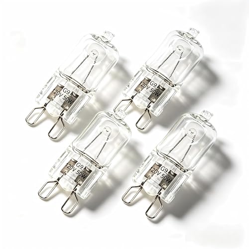 4 Pack Reptile Terrarium HeatLamps Mini Halogen Bulb, G9 50 Watts, Mini Halogen Bulb for Bearded Dragon Gecko Turtle Lizard - color: 4 Pack