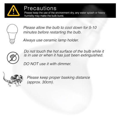 Reptile Heat Bulb Lamp, 150W 2-Pack Daylight Basking Spot, Bearded Dragon/Turtle/Lzard/Gecko Light Bulb, UVA Heat Lamp, Basking Light for Reptiles - size: 150W