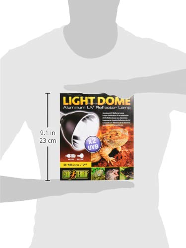 Exo Terra Light Dome, Aluminum UV Reflector Lamp for Reptile Terrariums, 5.5 Inches - size: 5.5 Inches